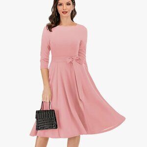 Dress Tells Dress Sz LARGE Blush
